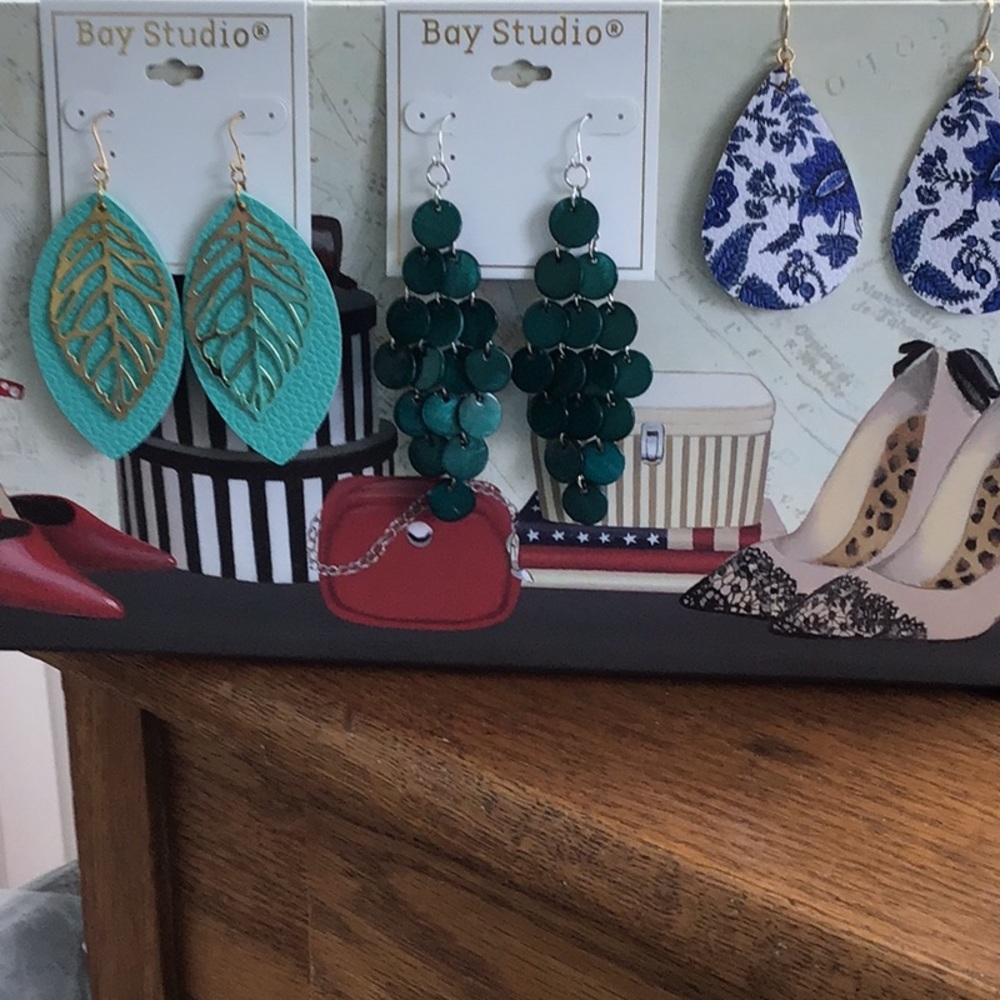 3 Pairs of earrings by Bay Studio